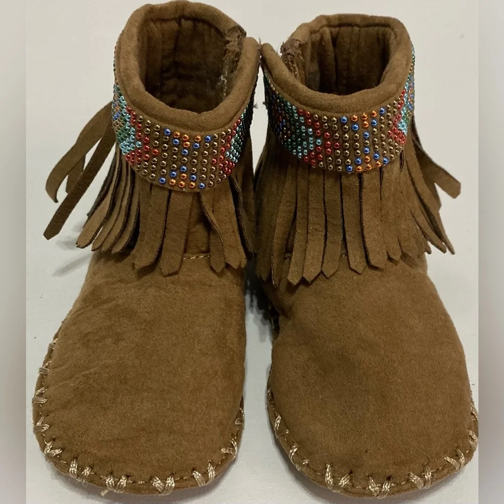 Stuart Weitzman Kids Moccasins with Colorful Beads